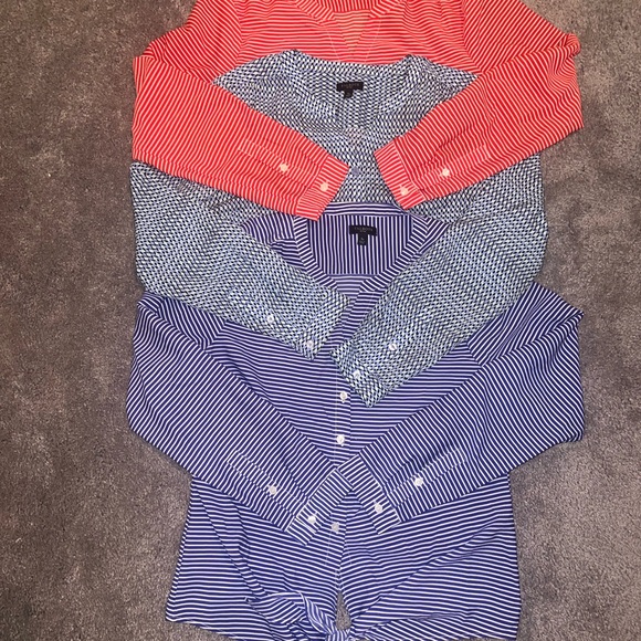 Talbots Red and Green Casual Button Down Shirts - Picture 2 of 4
